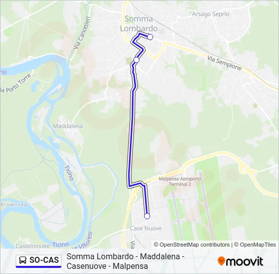 SO-CAS Bus Line Map