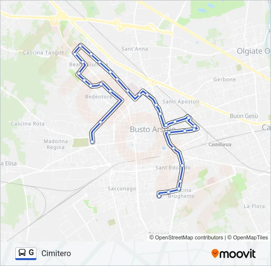 G Bus Line Map