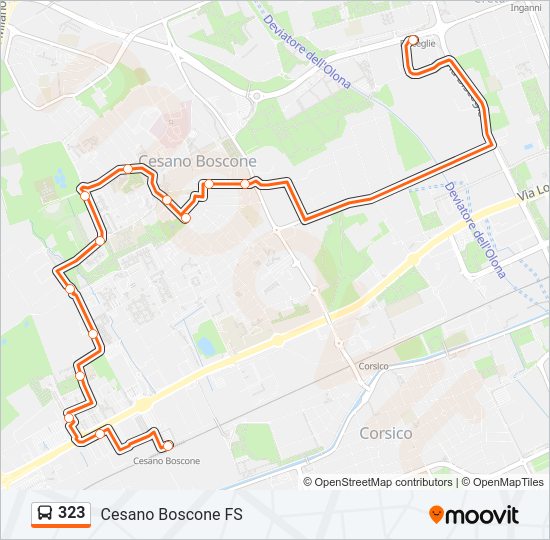 323 bus Line Map