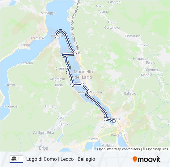 Percorso linea navigazione ⛴