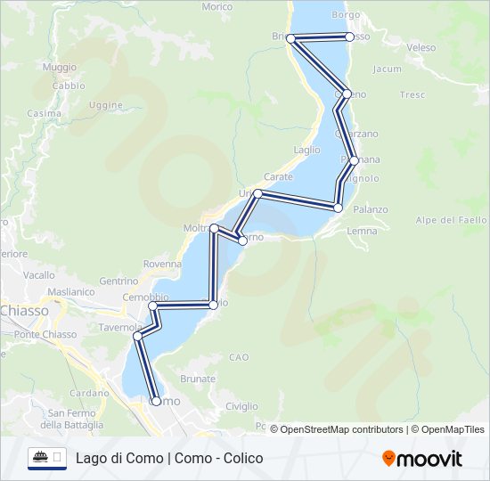 Percorso linea navigazione ⛴
