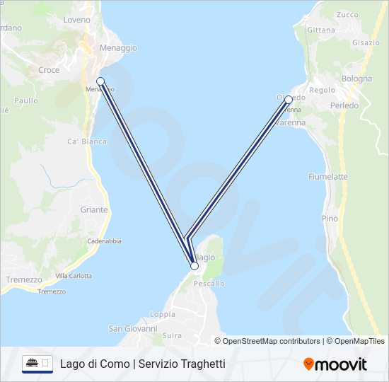 Percorso linea navigazione ⛴