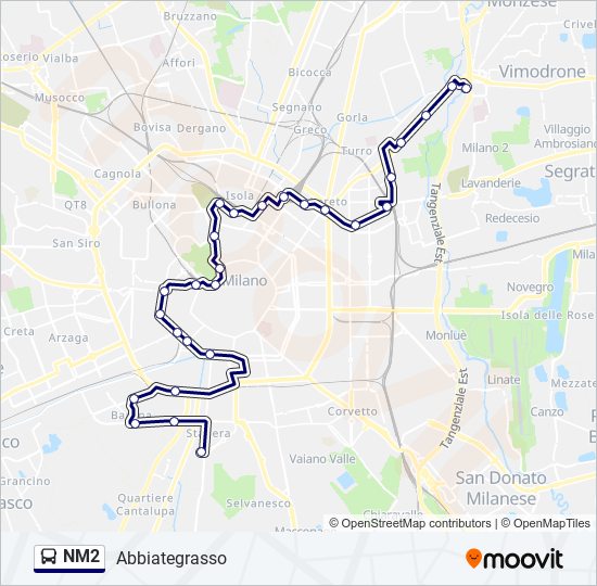 NM2 bus Line Map