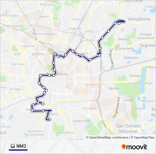 NM2 Bus Line Map
