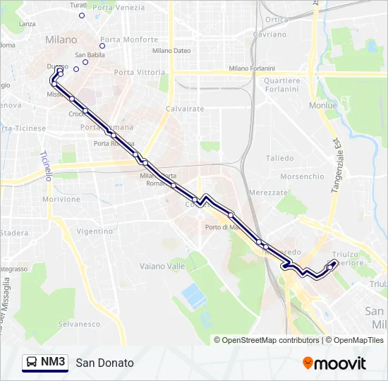 NM3 Bus Line Map