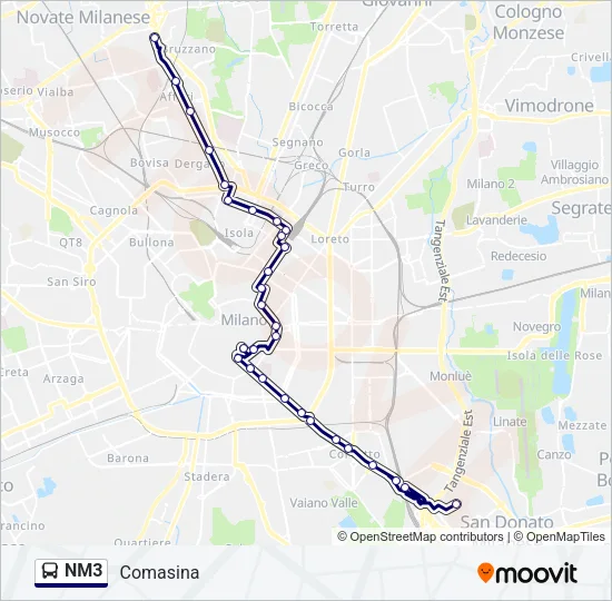 NM3 Bus Line Map