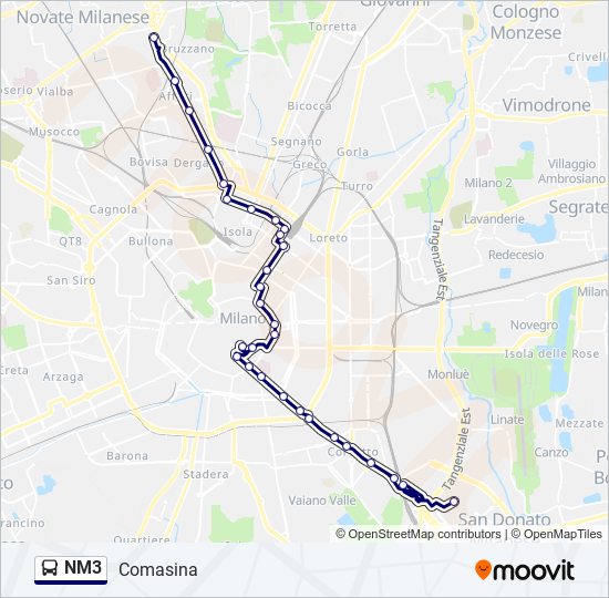 NM3 bus Line Map