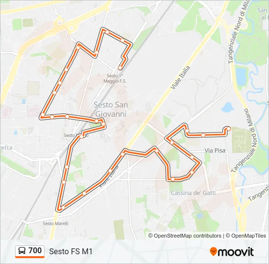 700 Bus Line Map
