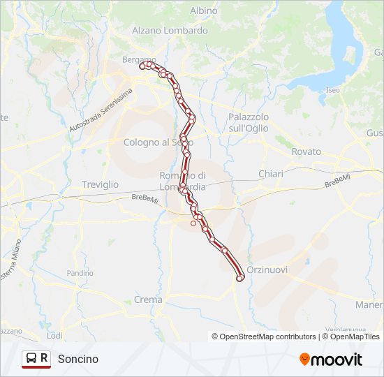 R bus Line Map