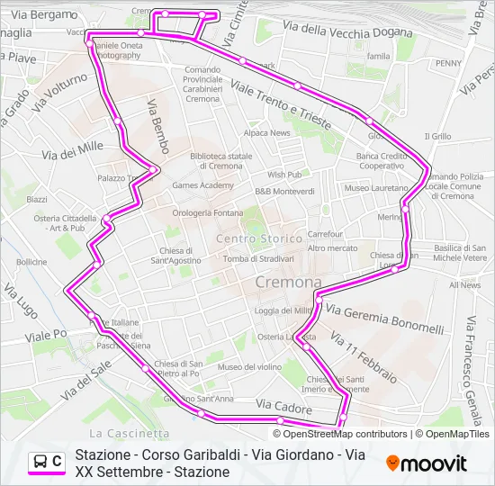 C Bus Line Map