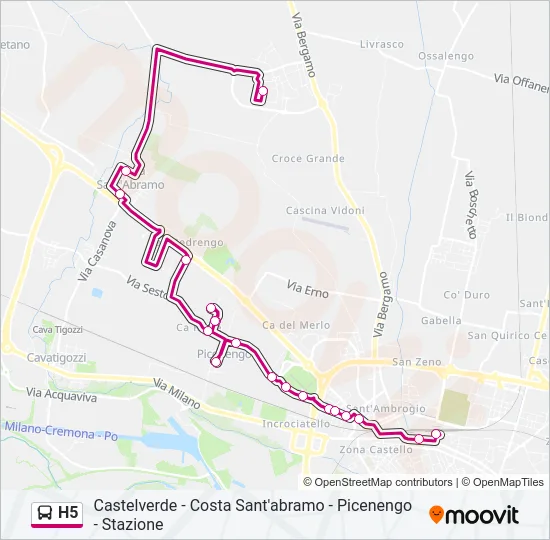 H5 Bus Line Map