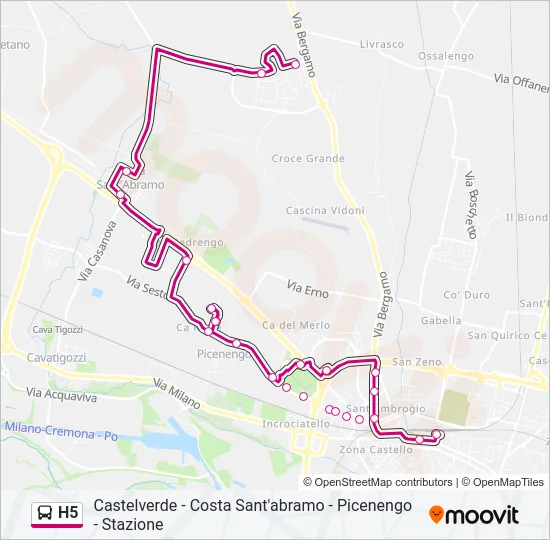 H5 Bus Line Map