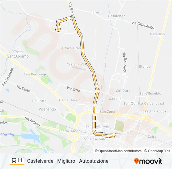 I1 Bus Line Map