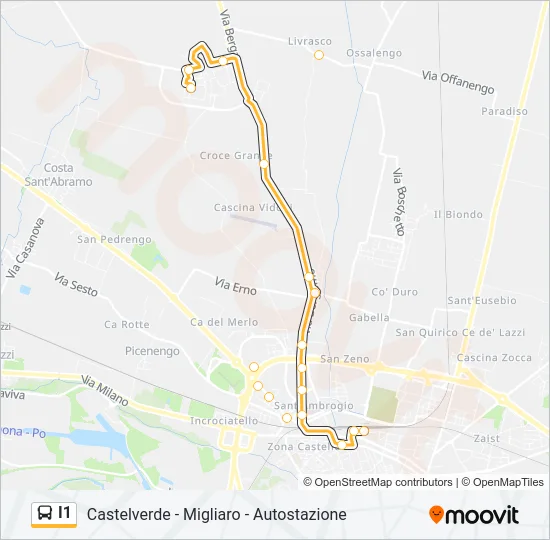 I1 Bus Line Map