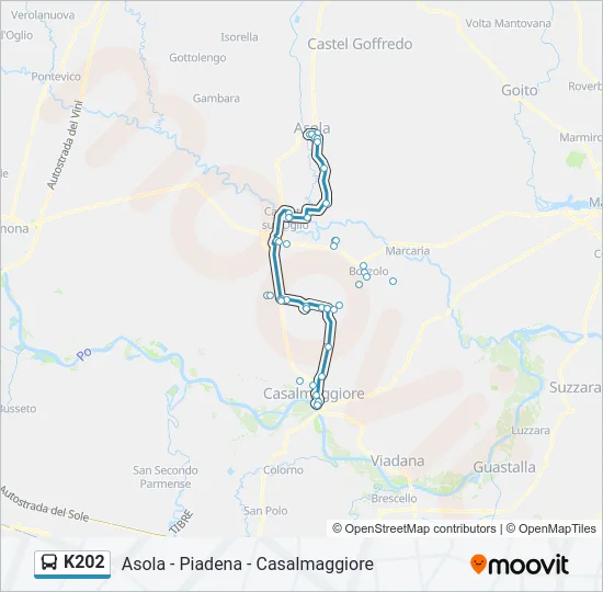 K202 Bus Line Map