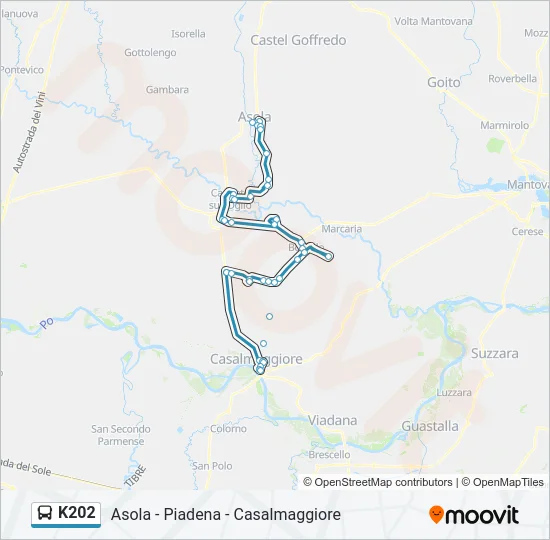 K202 Bus Line Map