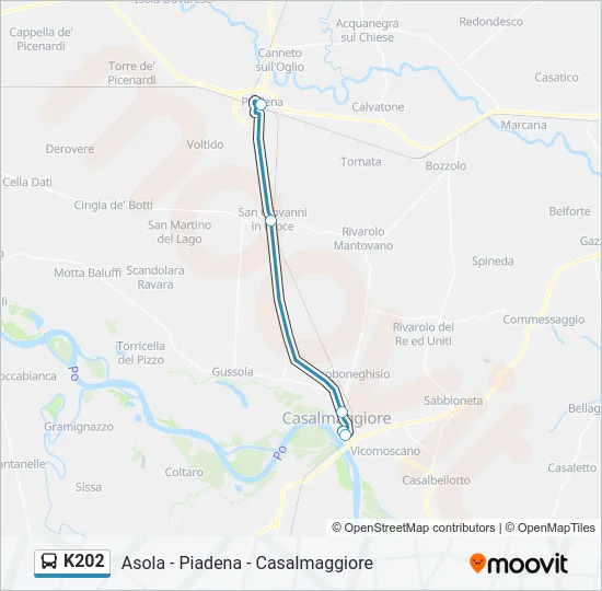 K202 Bus Line Map