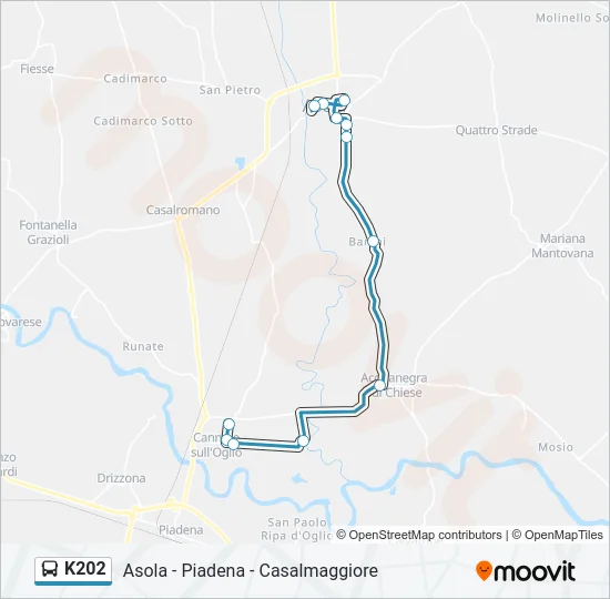 K202 Bus Line Map