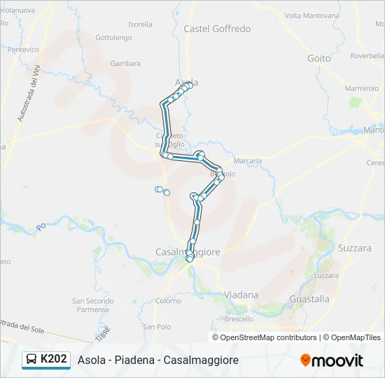 K202 Bus Line Map