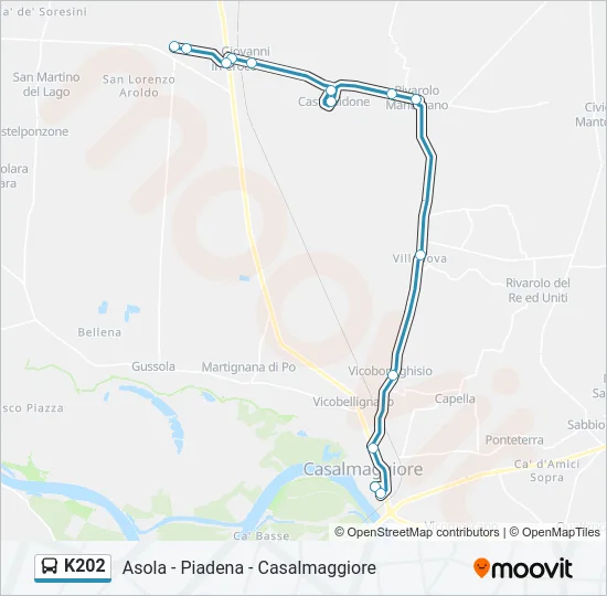 K202 Bus Line Map