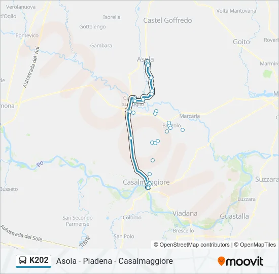 K202 Bus Line Map