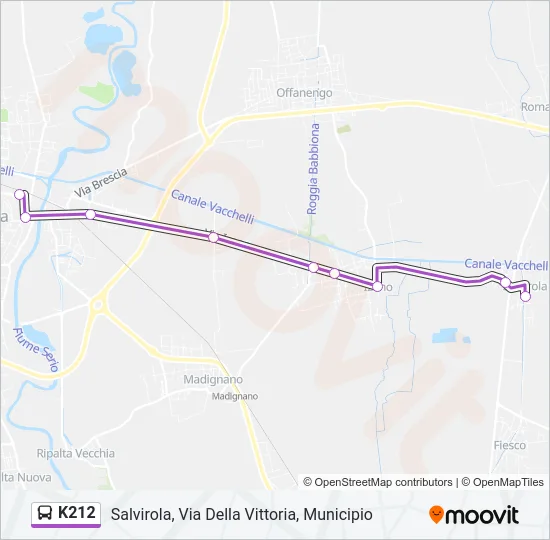 K212 Bus Line Map