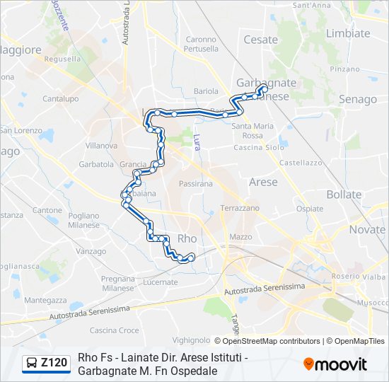 Z120 bus Line Map