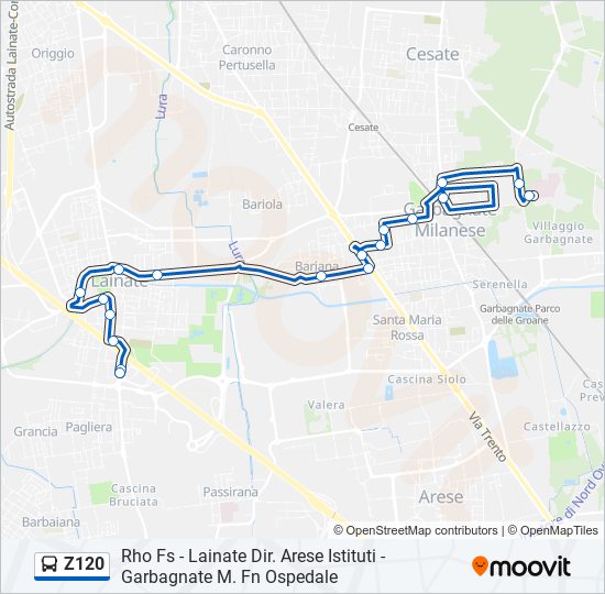 Z120 bus Line Map