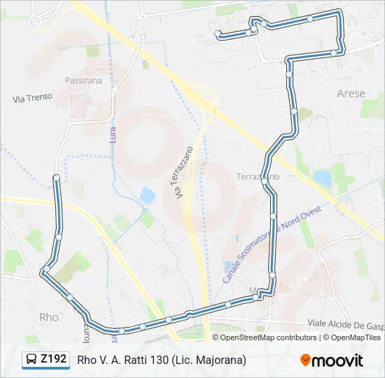 Z192 Bus Line Map
