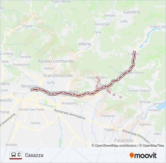 C bus Line Map