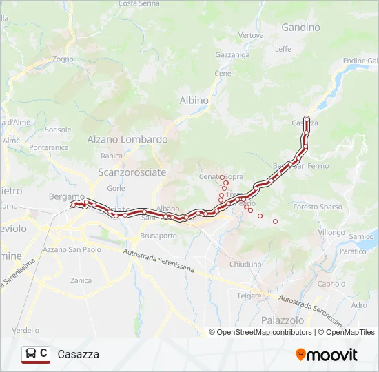 C Bus Line Map
