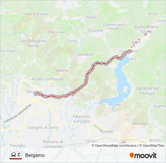 C Bus Line Map