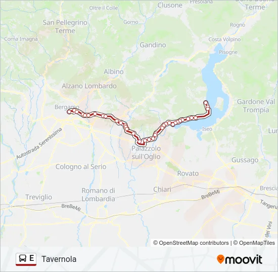 E Bus Line Map