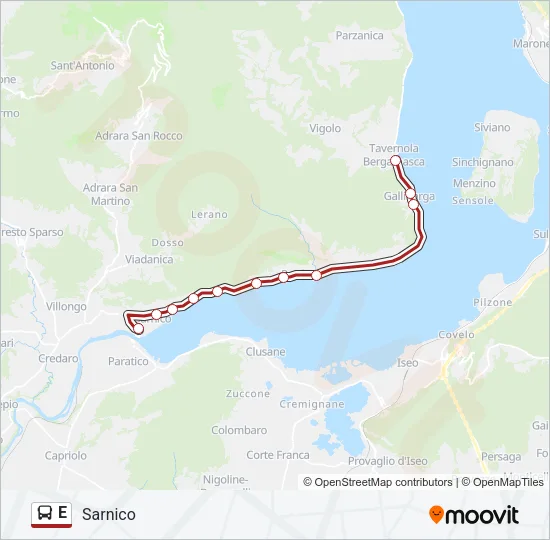 E Bus Line Map