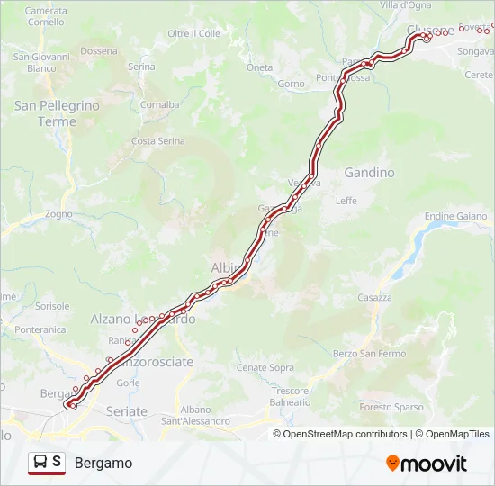 S Bus Line Map