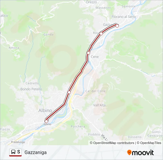 S Bus Line Map