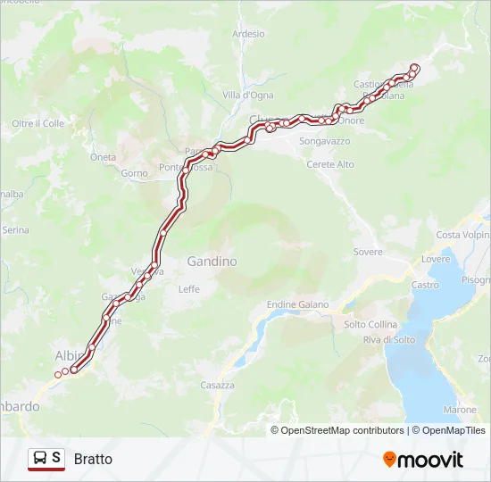 S Bus Line Map