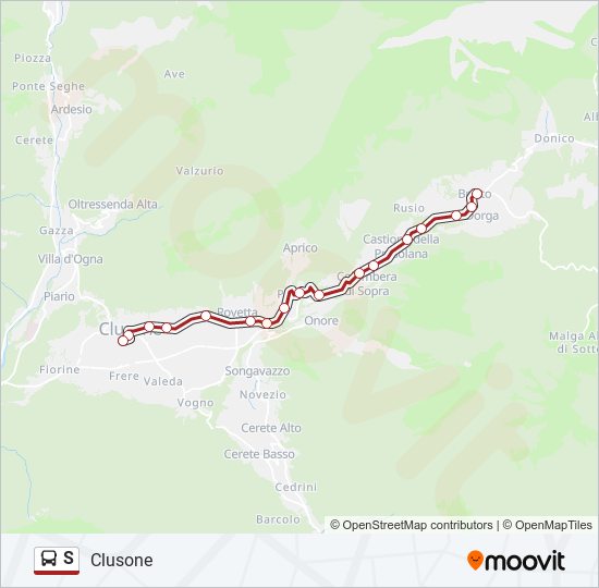 Linea S: Orari, Fermate E Mappe - Clusone (Aggiornato)