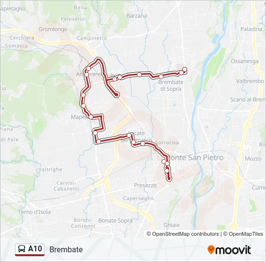 A10 Bus Line Map