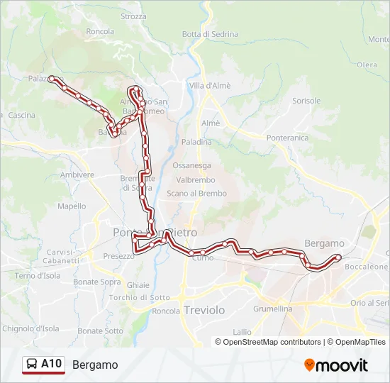 A10 Bus Line Map