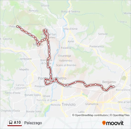 A10 Bus Line Map