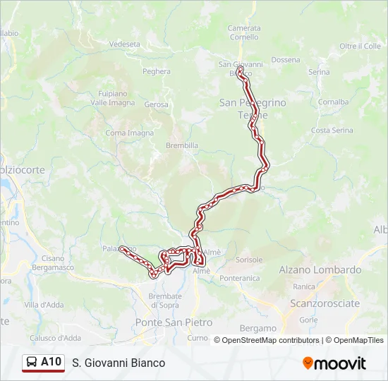 A10 Bus Line Map