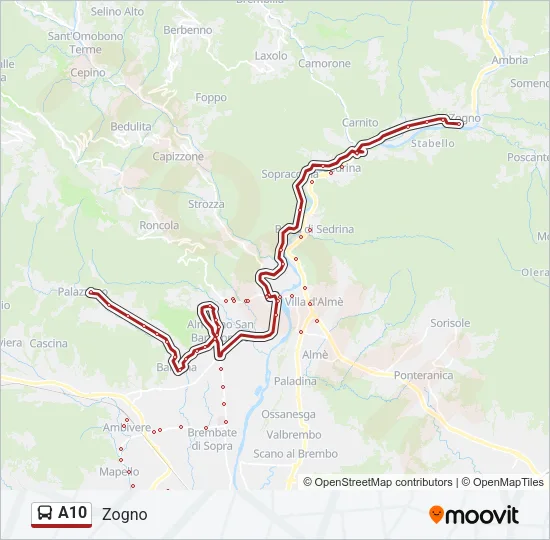 A10 Bus Line Map