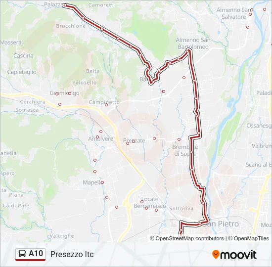 A10 Bus Line Map