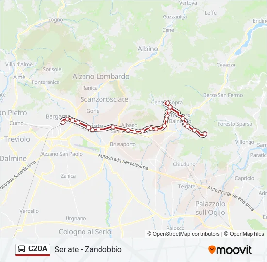 C20A Bus Line Map
