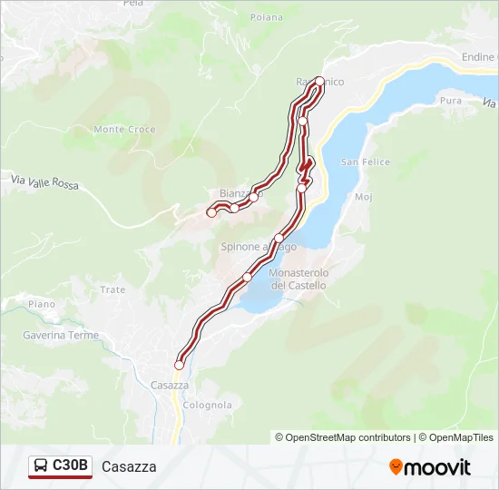 C30B Bus Line Map