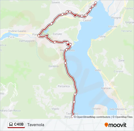 C40B Bus Line Map