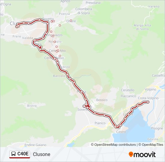 C40E bus Line Map