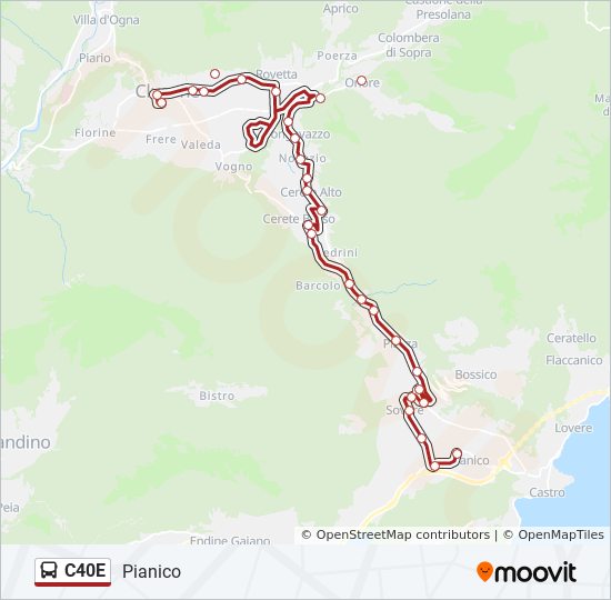 C40E bus Line Map