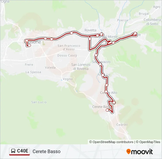 C40E Bus Line Map